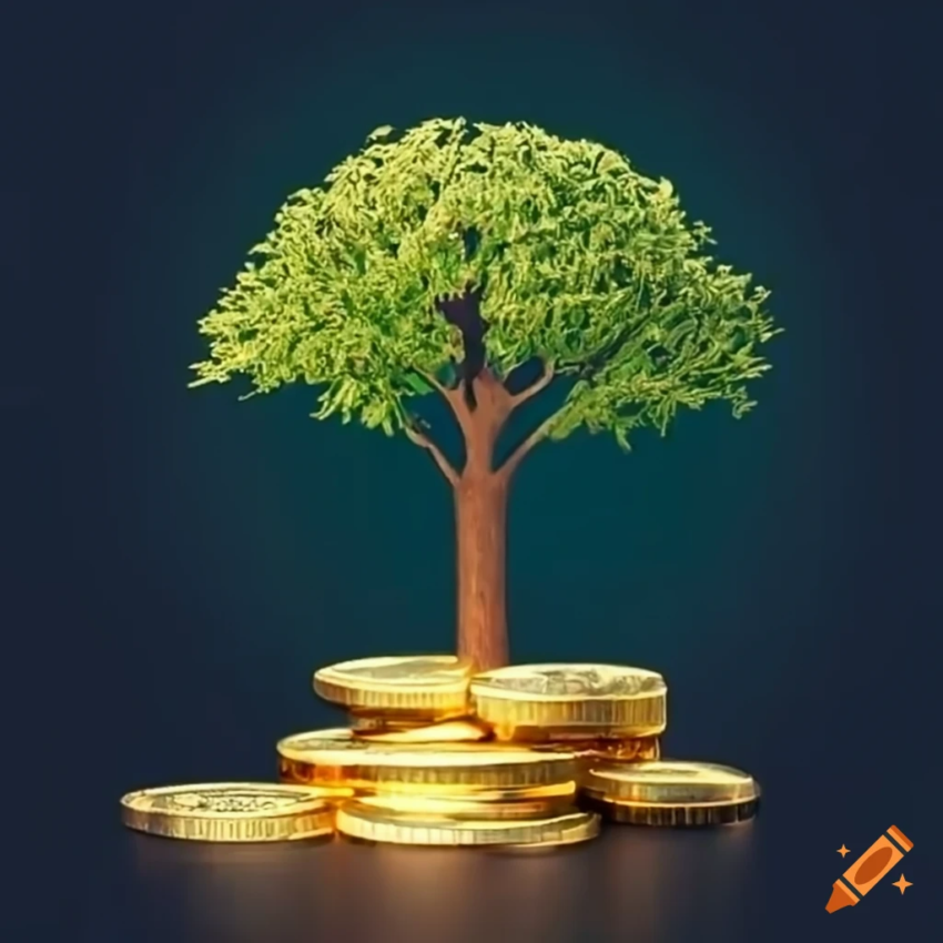 avenir financier stable arbre avec argent